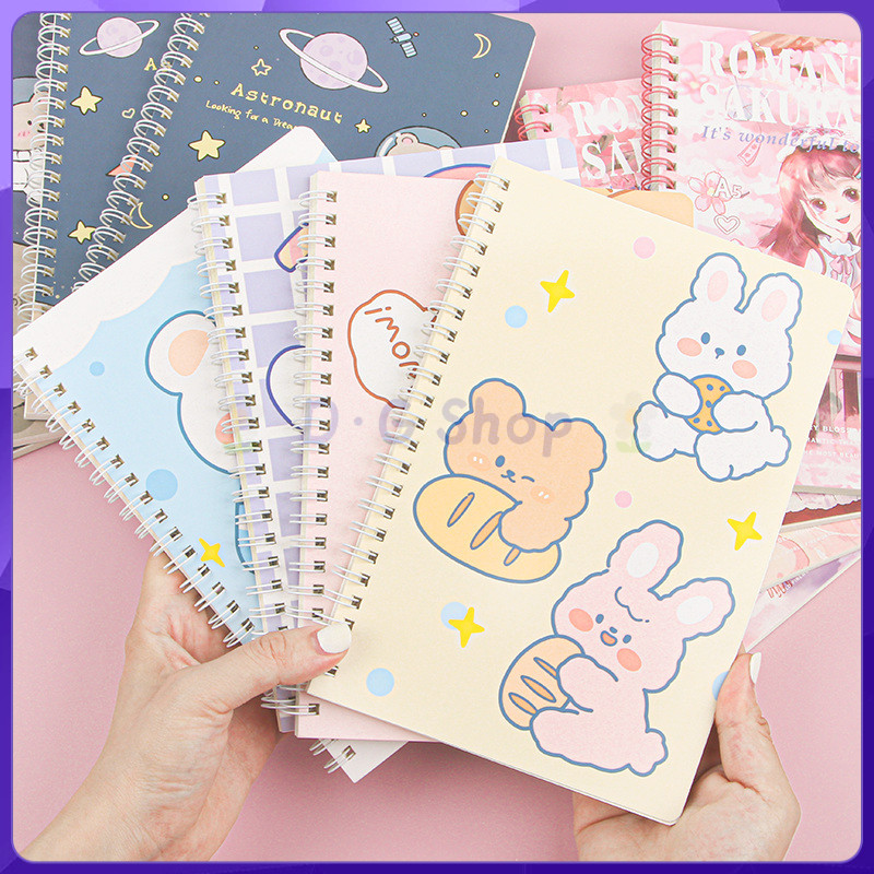 

D·GShop ⭐ Buku Catatan A5 Spiral Notebook A5 Lucu Serba Guna Buku Diary Unik