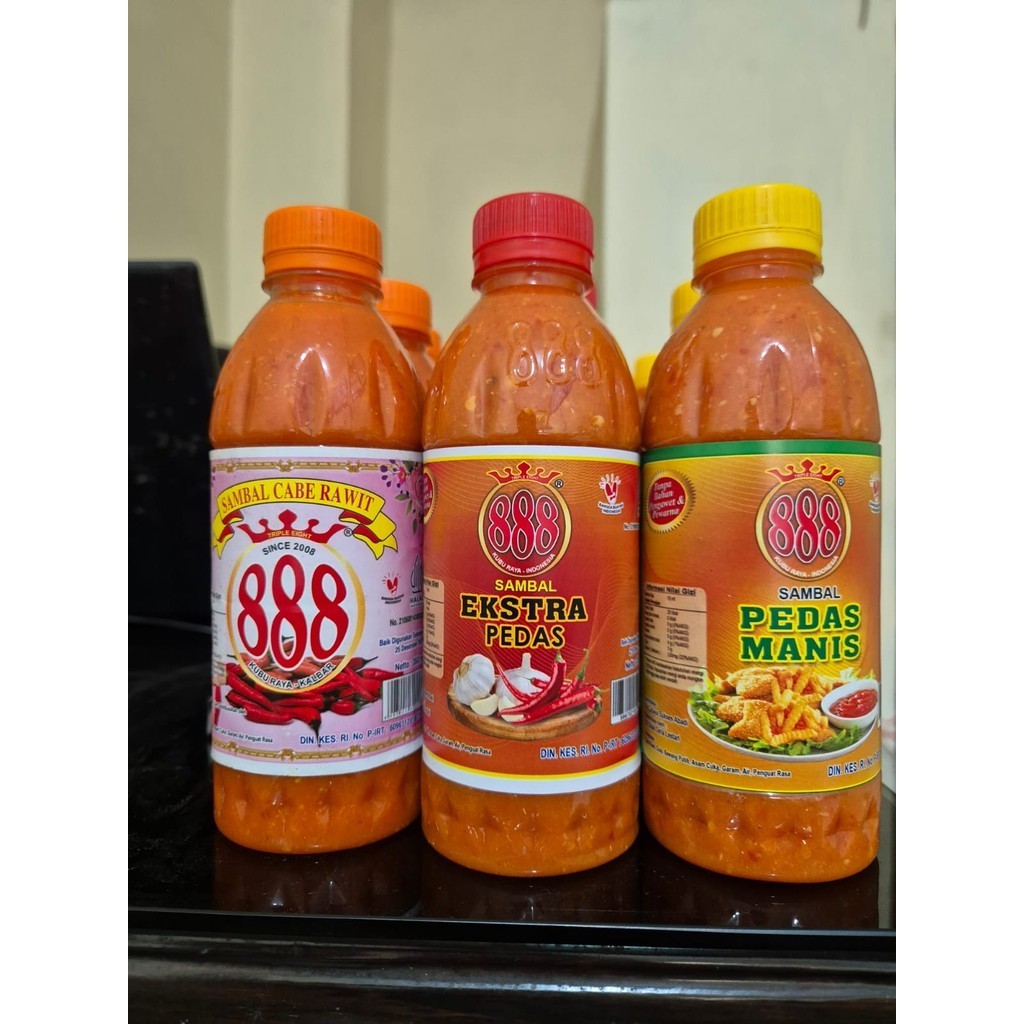 

SAMBAL 888 CABE RAWIT / PEDAS MANIS / EXTRA PEDAS 350ML