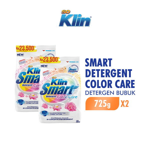 Soklin Smart Deterjen Bubuk Color 725 gr x2