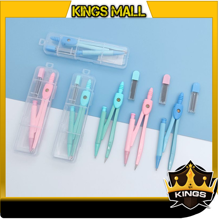 

KINGs - S6310 Jangka Besi Plus Isi Pensil / Jangka Besi Alat Sekolah / Jangka Besi Motif Polos