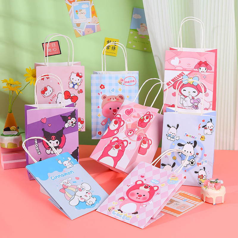 

PAPER BAG GODDIE BAG TAS KADO SOUVENIR HAMPERS PESTA ULANG TAHUN MOTIF SANRIO CINNAMOROL KUROMI LOTSO LOOPY MELODY HELLO KITTY