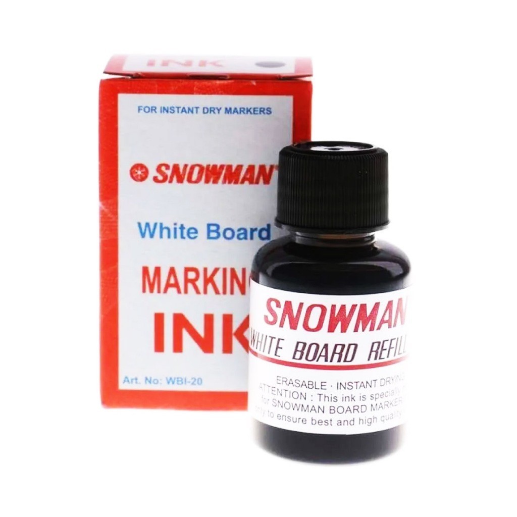 

Isi Ulang Tinta Spidol Snowman White Board Marker Ink Non PermanentSpidol RW-88