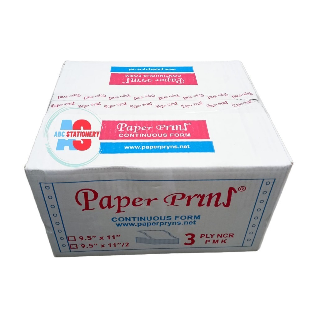 

CONTINUOUS FORM 9.5 X 13/2" 3 PLY PAPERPRINT