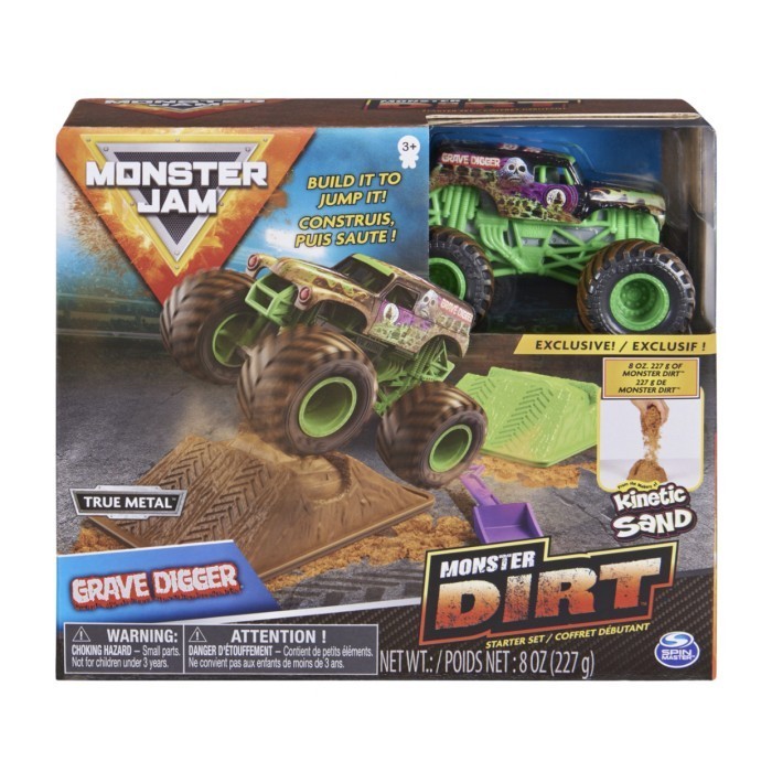 Spin Master Monster Jam MONSTER DIRT  GRAVE DIGGER KINETIC SAND