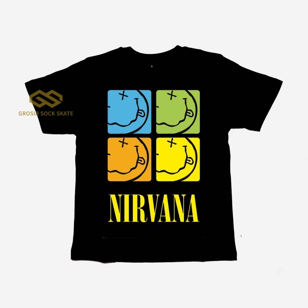 KAOS BAND ANAK/ KAOS MUSIK NIRVANA 2 USIA 1-12 TAHUN