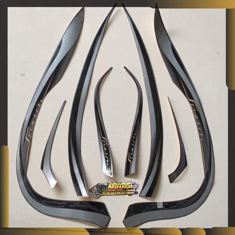 stiker striping motor honda scoopy 2022 prestige stylish grey matte list body standar
