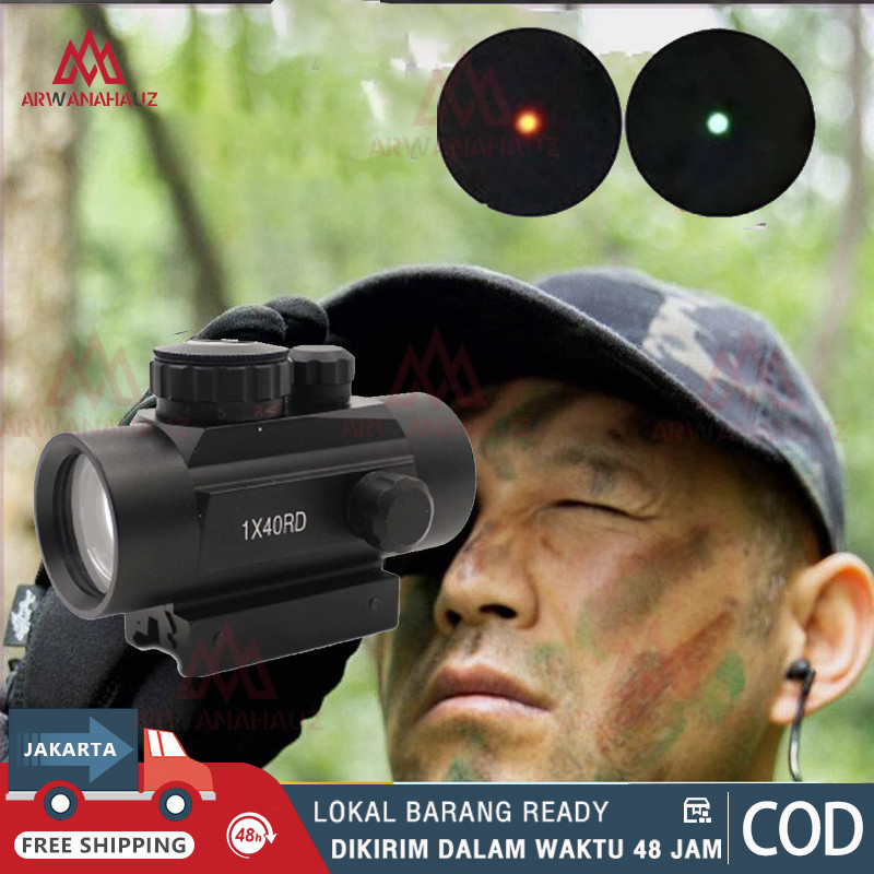 Red dot 1X40 RD Teleskop Bushnell  Bermata Perjalanan Luar Ruangan Hilang Teleskop Fokus Yang Dapat 