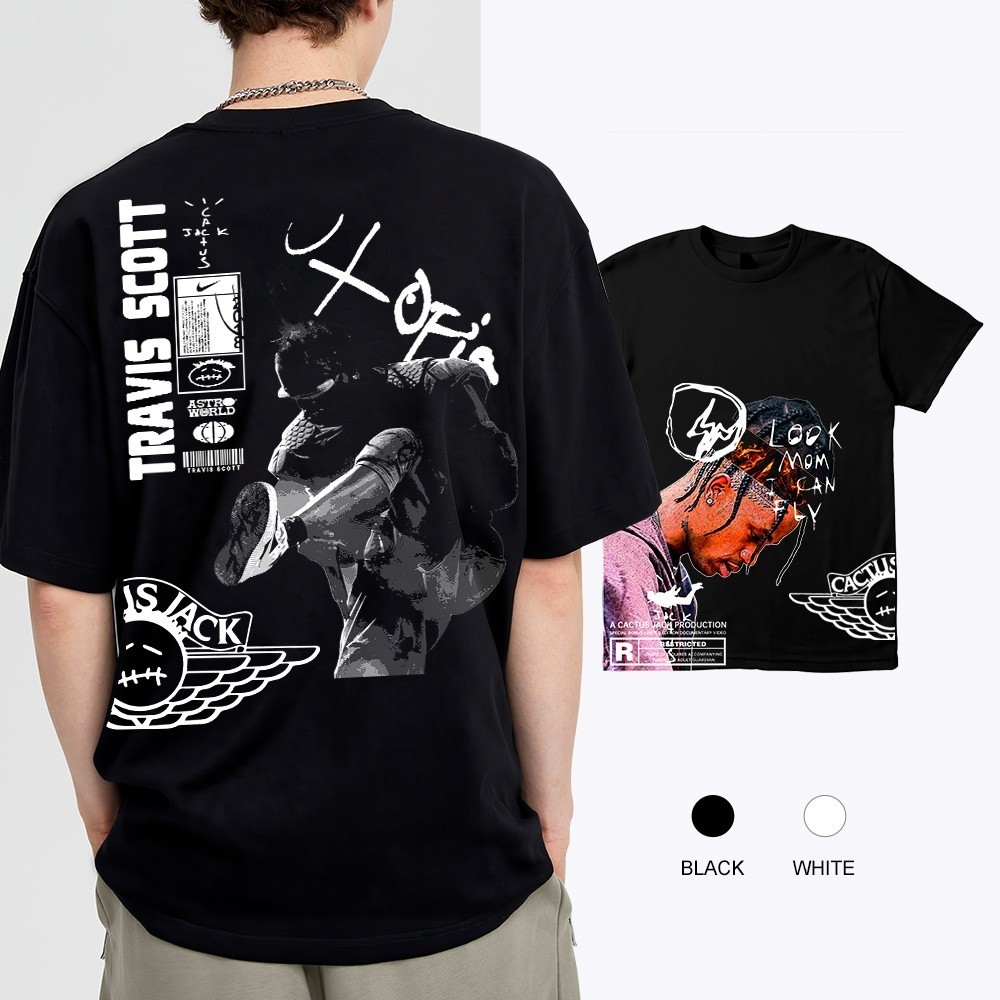 casual original design Travis Scott - Hip Hop T-shirt Street Hipster Rap Men's Tshirt Cotton Travis 