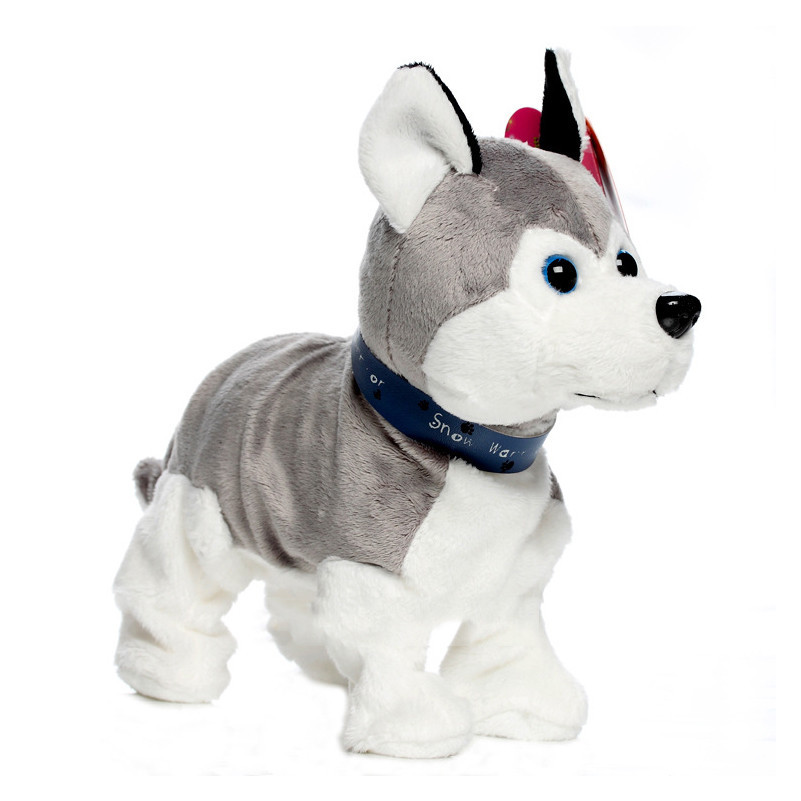 Electronic Plush Toy Walking Dog Cat Sound Control Robot Dogs Cats Interactive Toy Husky Dog Toys Fo