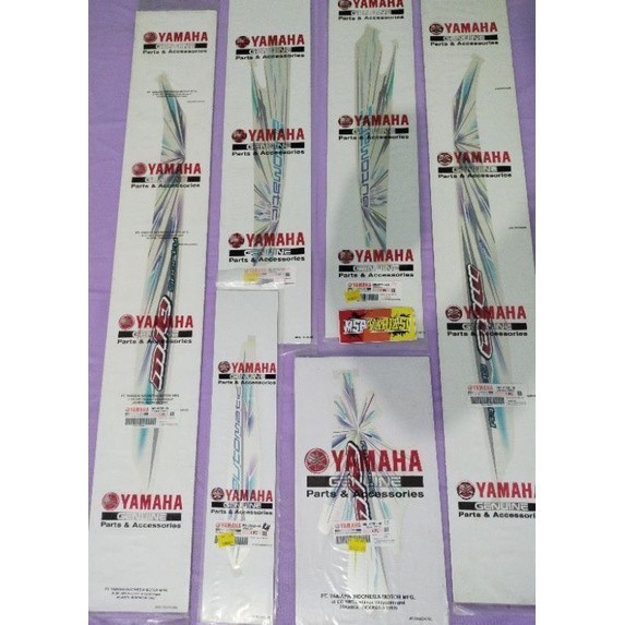 Striping Motor  Yamaha Mio smile sporty 2008 putih original Ori asli