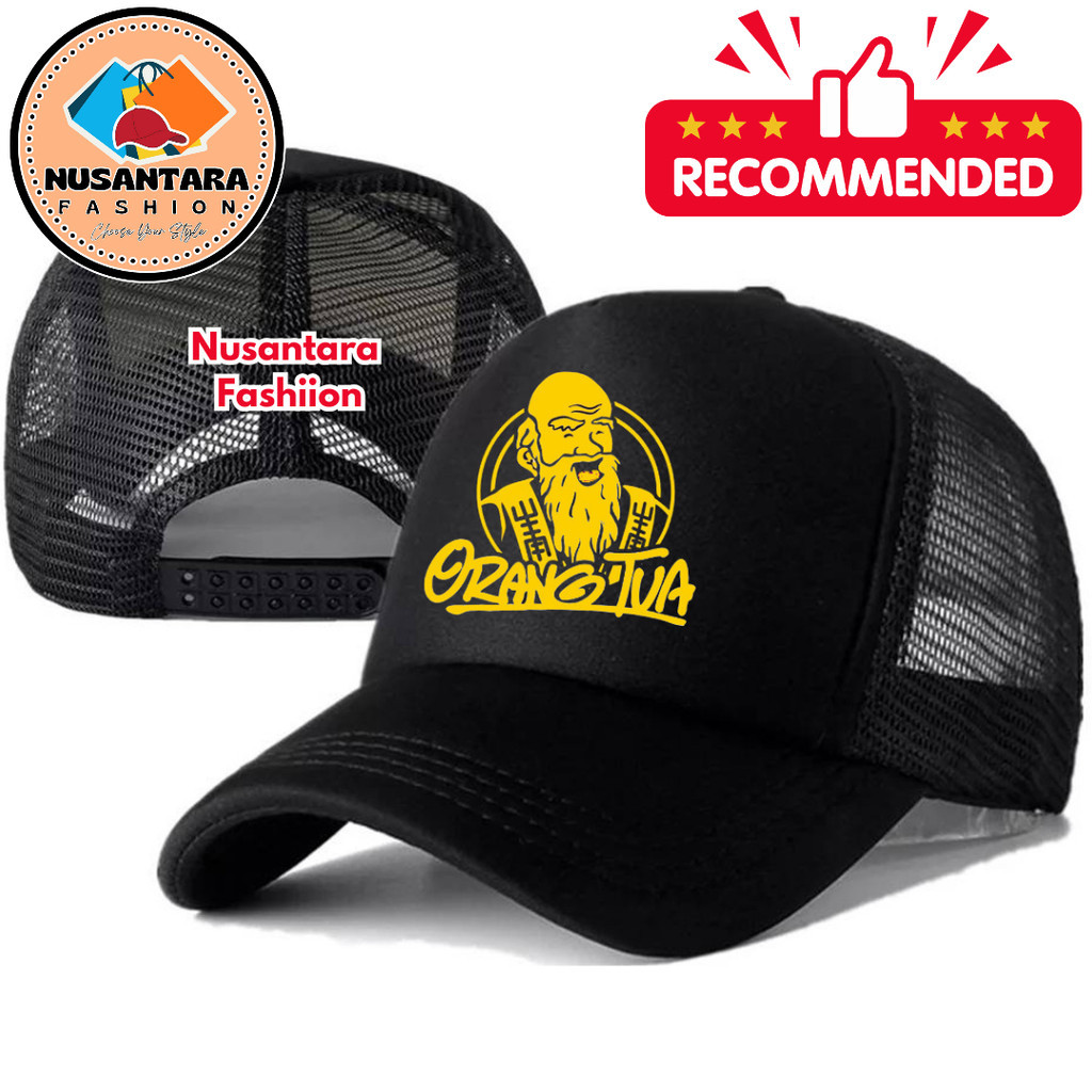 Nusantara Fashiion Topi Trucker ORANG TUA - Topi Distro ORANG TUA Logo - Topi ORANG TUA Premium - To