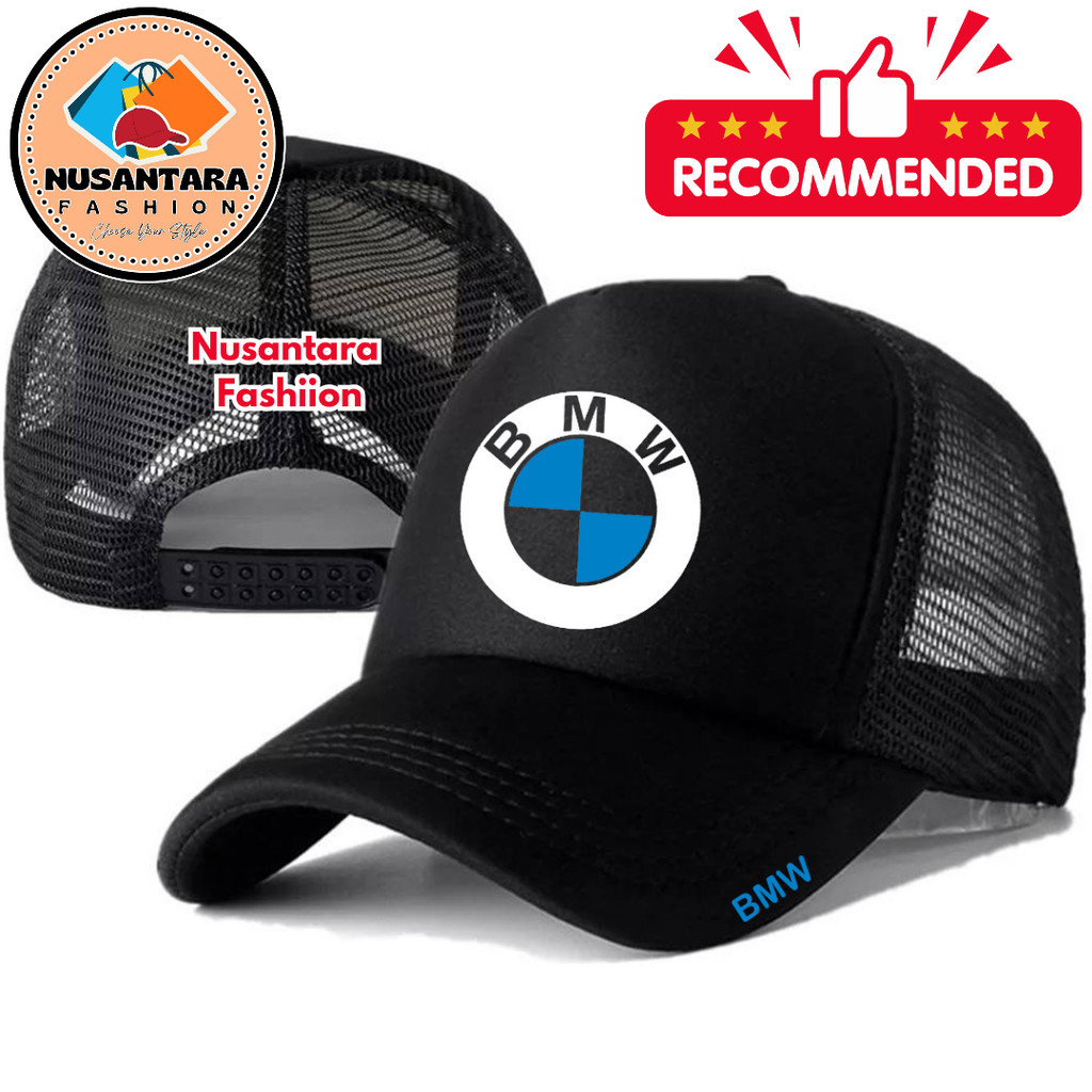 Nusantara Fashiion Topi Trucker BMW - Topi Distro BMW Logo - Topi BMW Premium - Topi Pria Dewasa - T