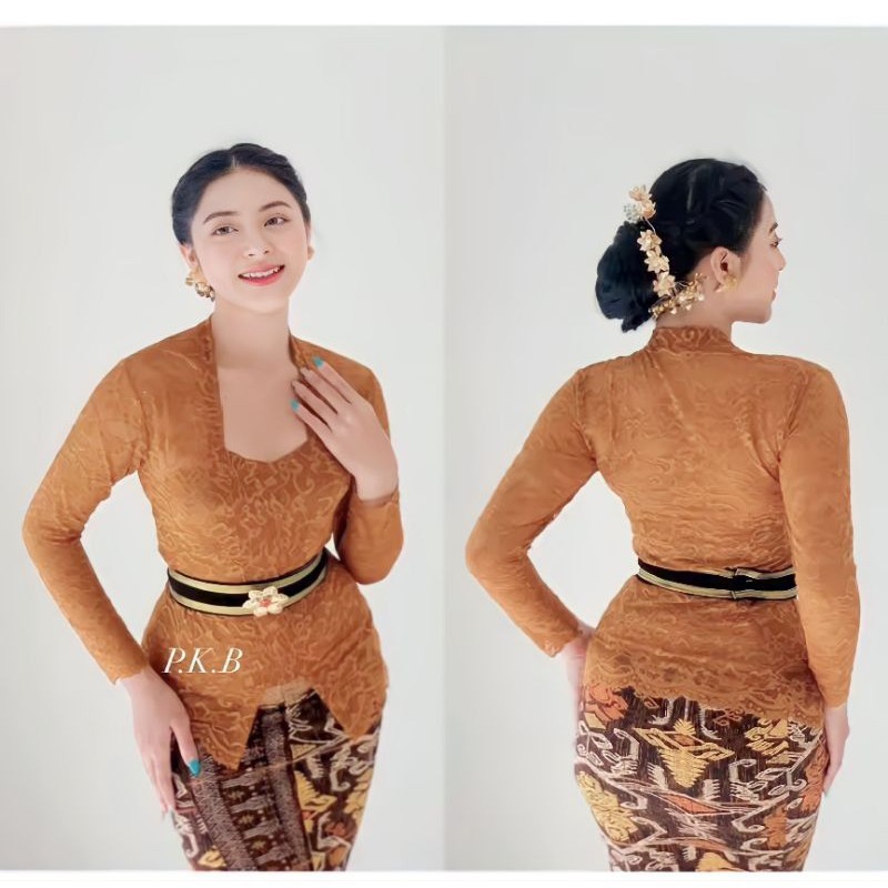 Kebaya Kutu Baru Brokat Lengan Panjang