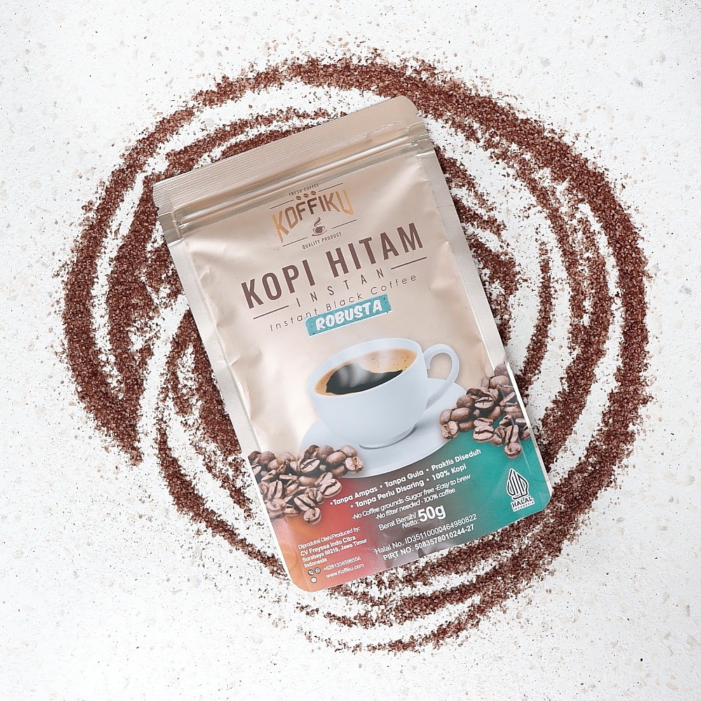 

50g 100% ROBUSTA Kopi Hitam Tanpa Ampas - KOFFIKU