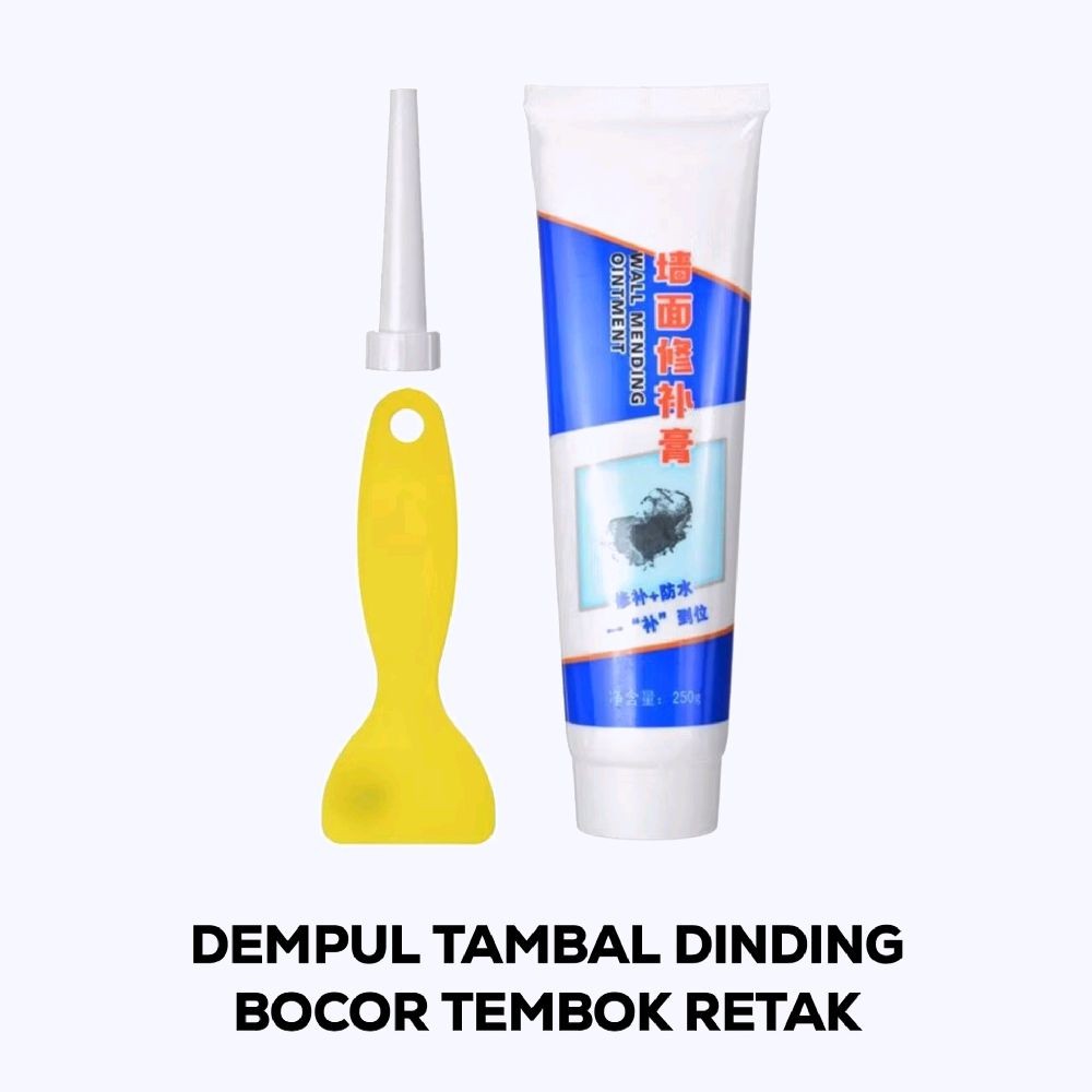 

Dempul tembok cream penambal dinding instan wall repair pasta / Dempul Penambal Tambal Dinding Bocor Tembok Retak Anti Air Magic Wall