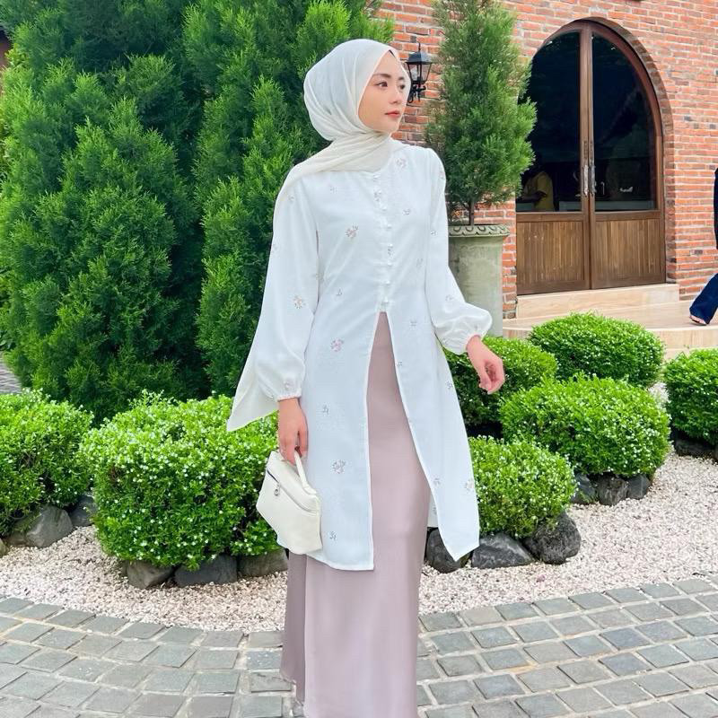 BHO - ZFS TUNIK DAVINA TOP BELAH BORA TOP / SABILA SHAKILA PREMIUM SLIT TUNIK / TUNIK WANITA TERBARU