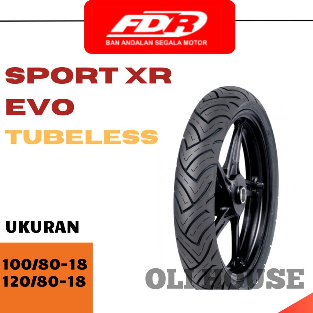 Ban Luar Motor MOGE  FDR SPORT XR EVO 100/80 120/80 Ring 18 Tubeless