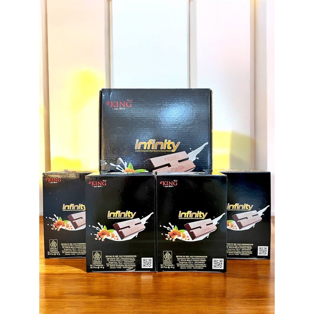 

D`KING-COKLAT DKING CASHEW / KURMA / PEANUTS / HAZELNUT / BISCO CHOCOLATE 1 KOTAK 20 PCS