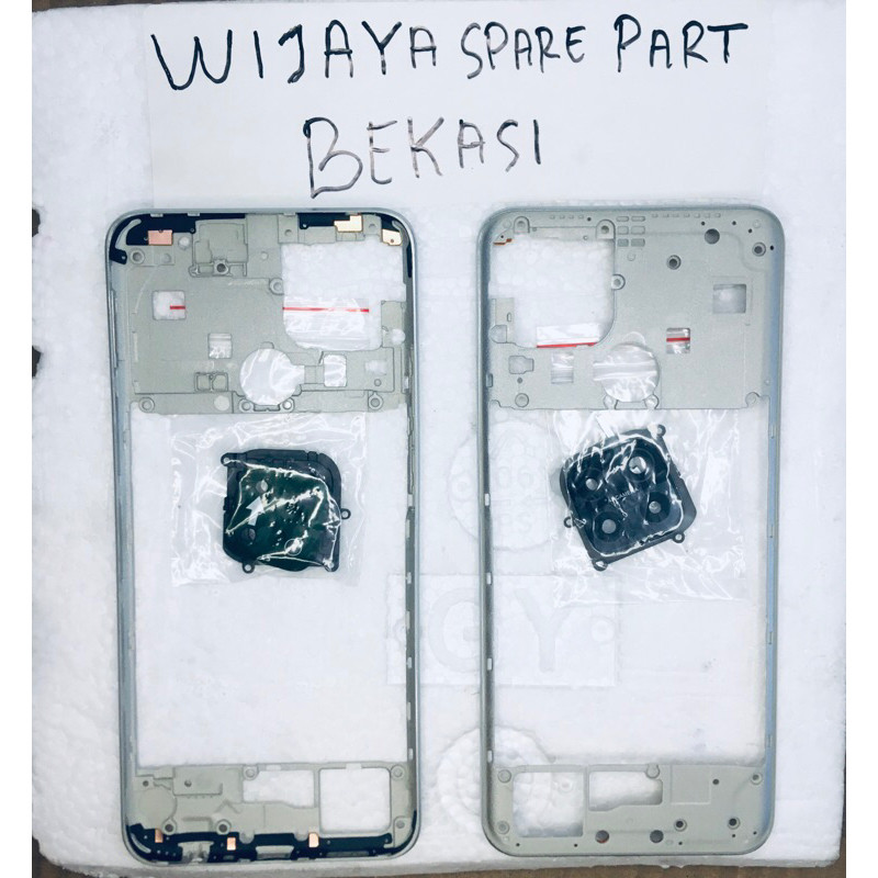 TULANG FRAME/BEZEL OPPO A15/A15S SILVER