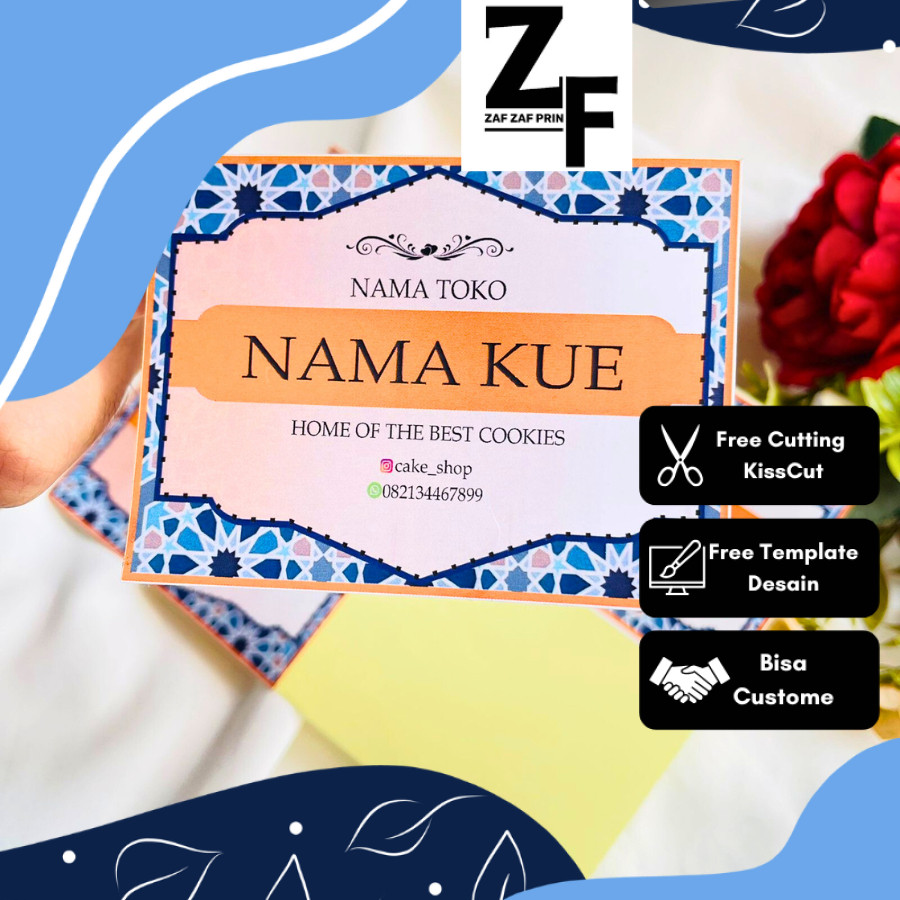 

ZAF Sticker Toples Custom Lebaran / Idul Fitri / Ramadan / Puasa / Stiker Toples / Packaging