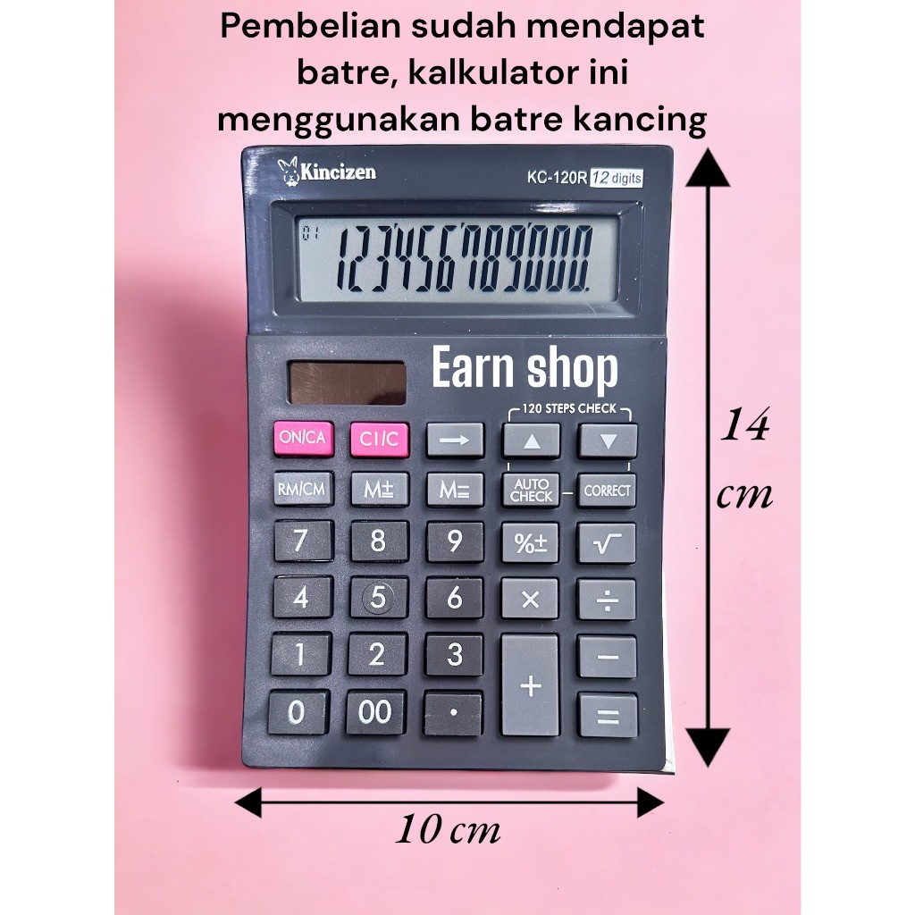 

kincizen kalkulator KC-120R 12 Digit | kalkulator dagang sedang KC 120R