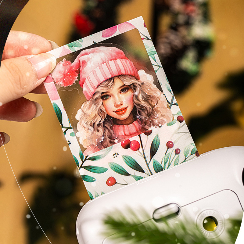 

Mr. Paper 6Style 15Pcs/bag Christmas Polaroid Character Sticker Pack DIY Handbook Scrapbook Album Christmas Tree Decoration