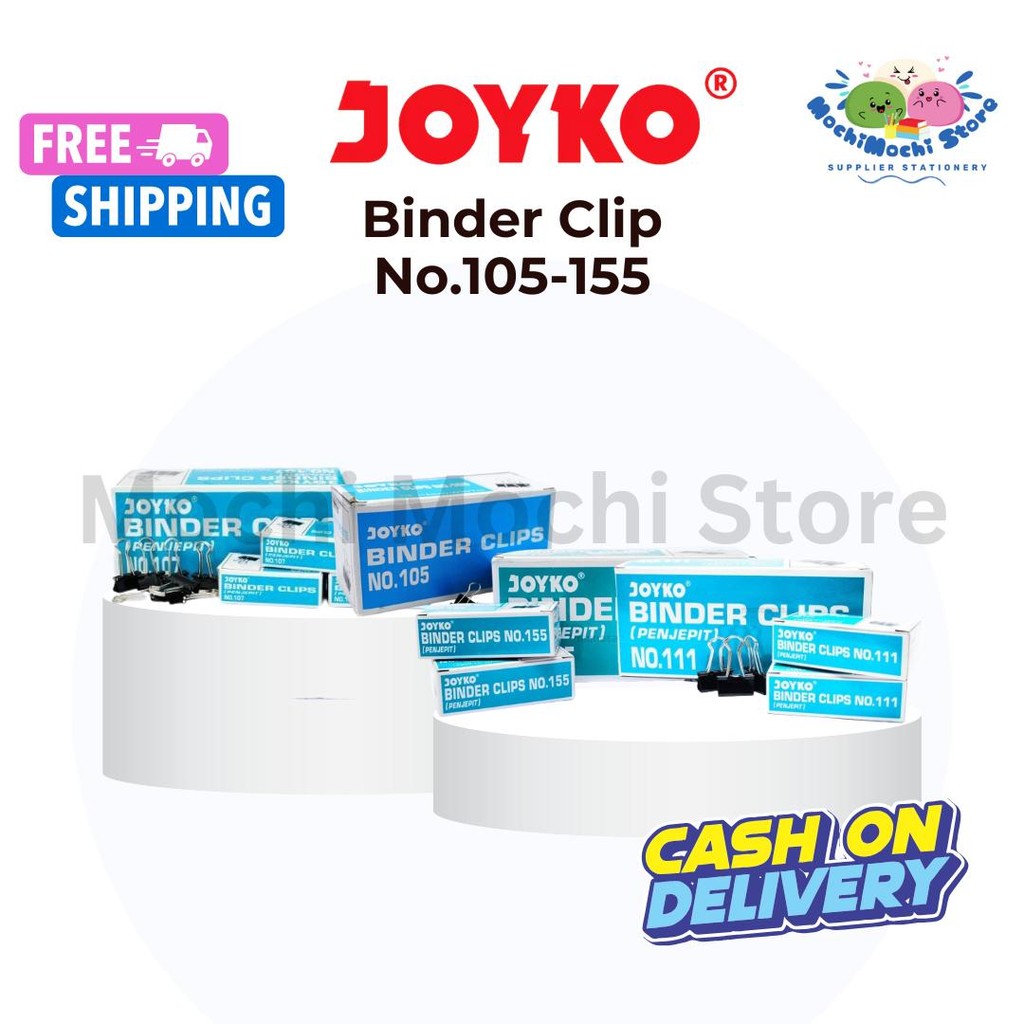 

Binder Clip Joyko | Klip Penjepit Kertas Joyko Black | No.105 | No.107 | No.111 | No.155