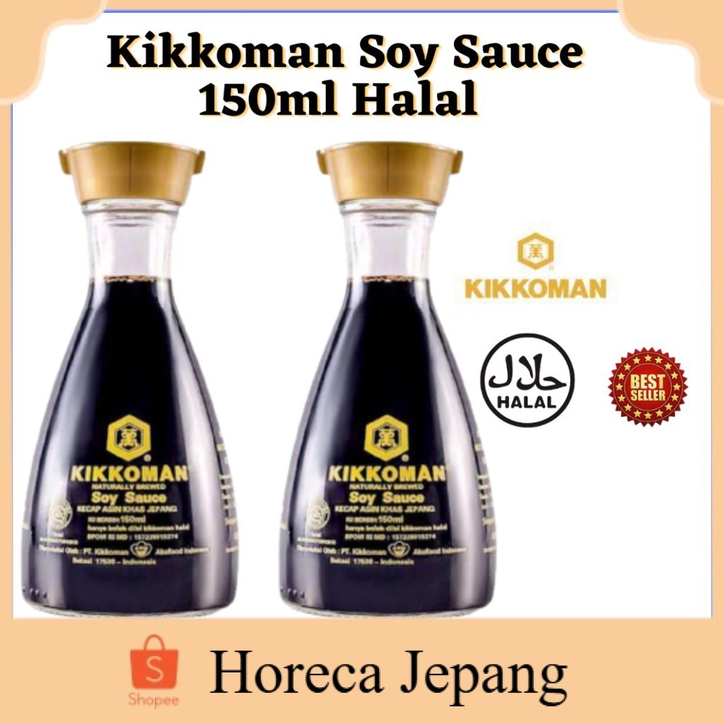 

Kikkoman Soy Sauce 150ml Halal | Kikkoman Shoyu Halal/ dispenser soy sauce