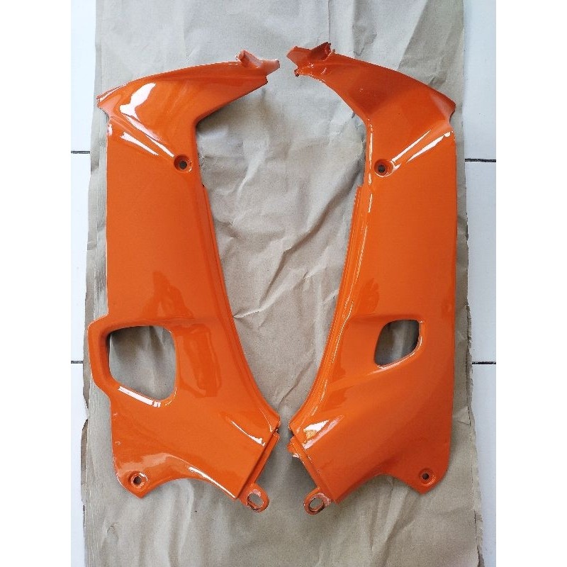 COVER BODY SAMPING SAYAP DALAM/KEPANG DALAM HONDA SUPRA X LAMA SUPRA FIT LAMA ORANGE