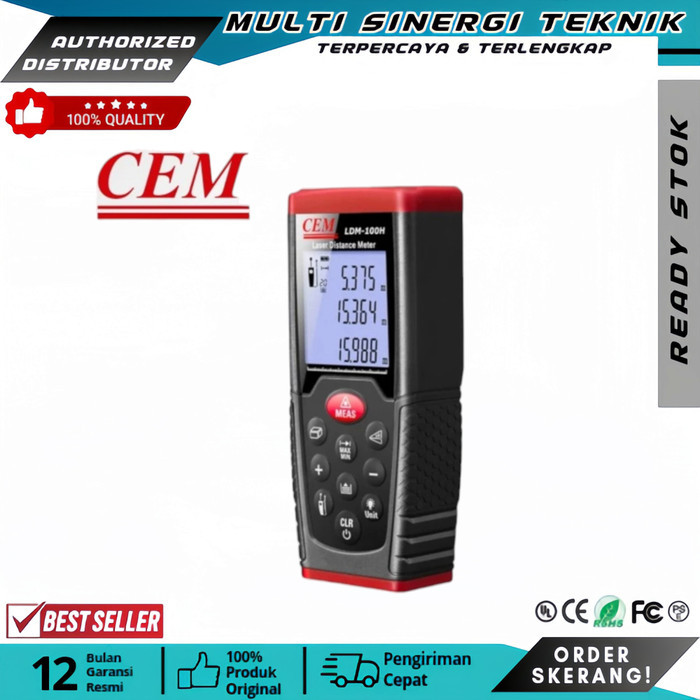 Laser Distance Meter CEM LDM100H Range Finder Digital LDM-100H Measure