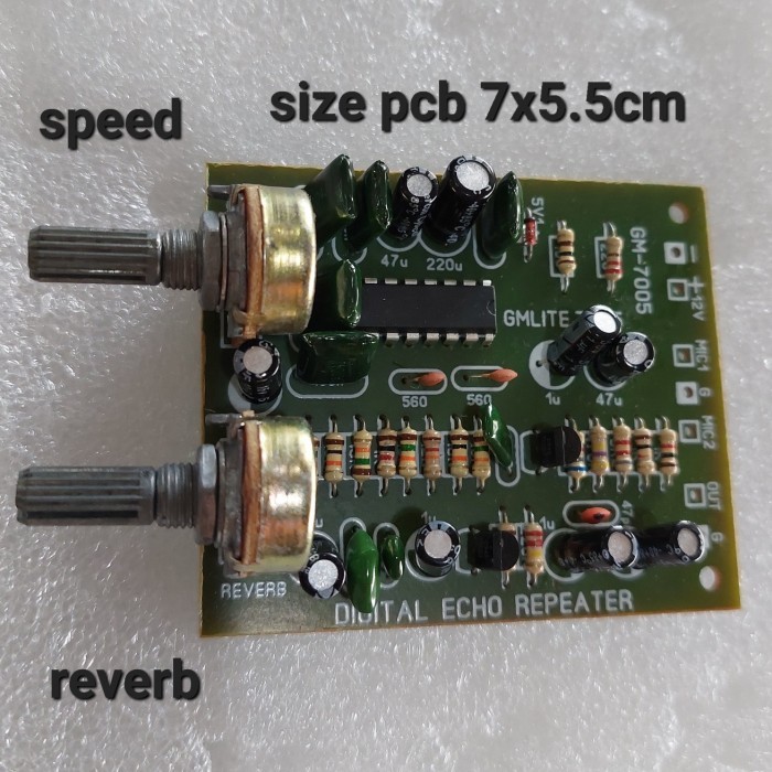 BSM digital mic echo refeater 2 pot potensio 810 820 2 tr + speed reverb