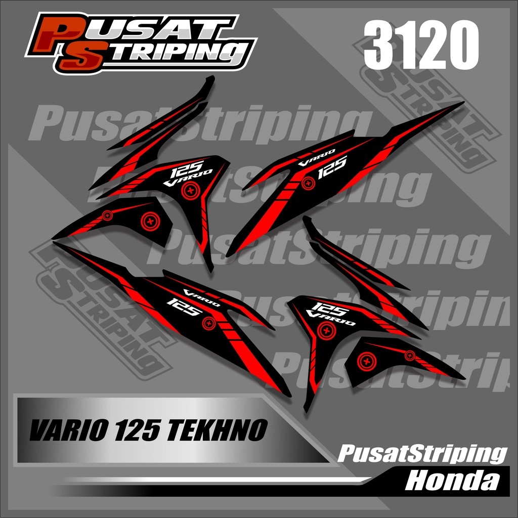 3120- Sticker Striping VARIO TECHNO 125 OLD/LAMA List Variasi Semifull- Sticker Striping Motor Vario