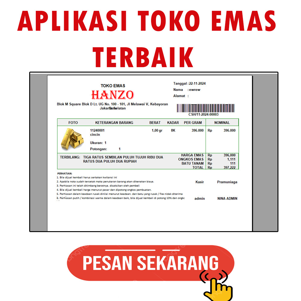 Software Aplikasi Toko Emas v2025