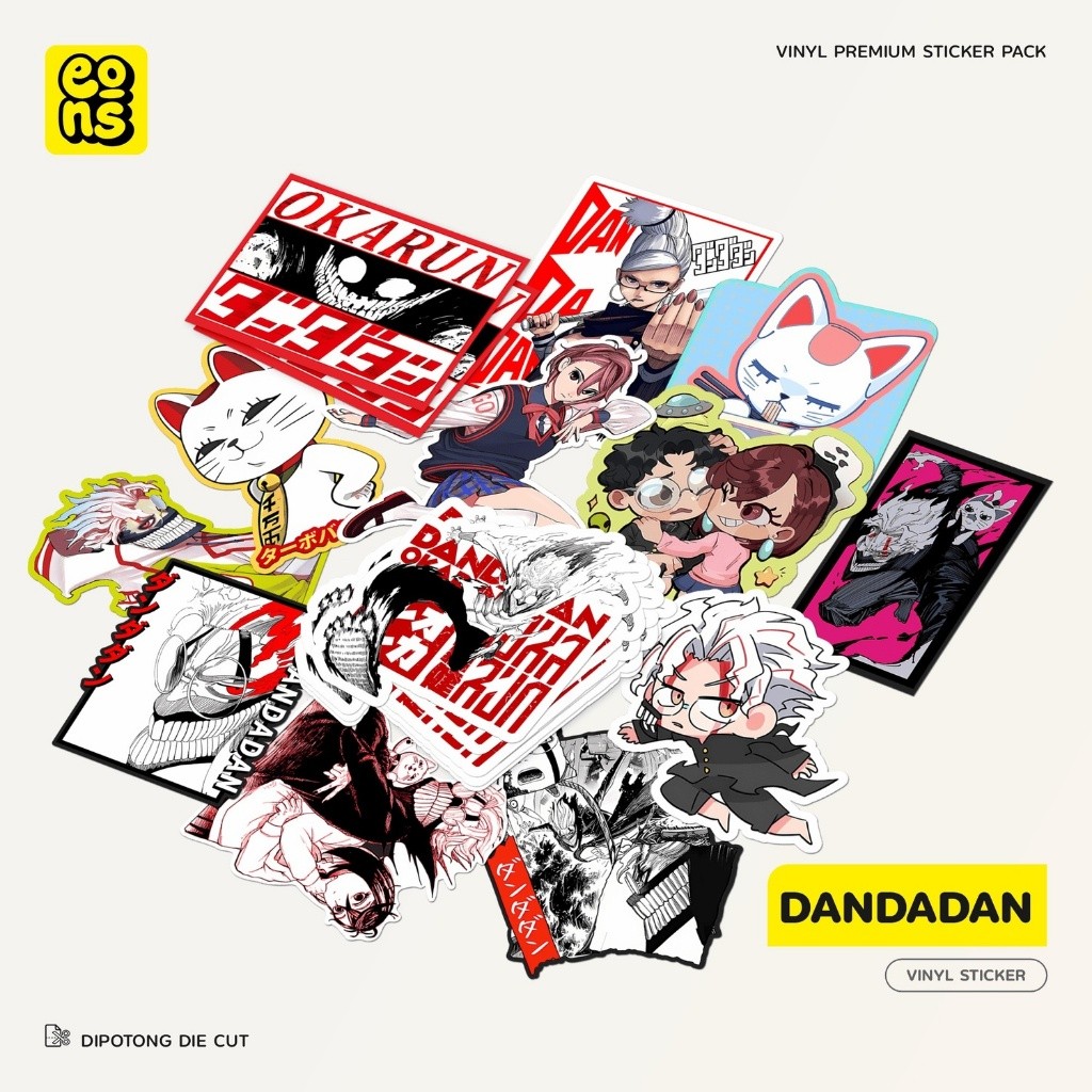 

Stiker Anime Dandadan Bahan Vinyl Waterproof Doff - Stiker Laptop Diary Notebook Journal Koper Tumbler