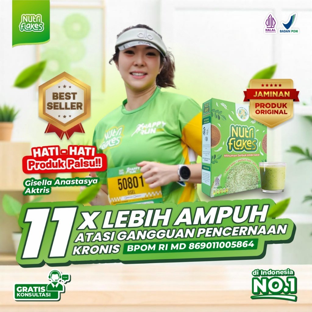 

Nutriflakes Original Sereal Umbi Garut Solusi Atasi Asam Lambung Magh Gerd, Suplemen Makanan Diet