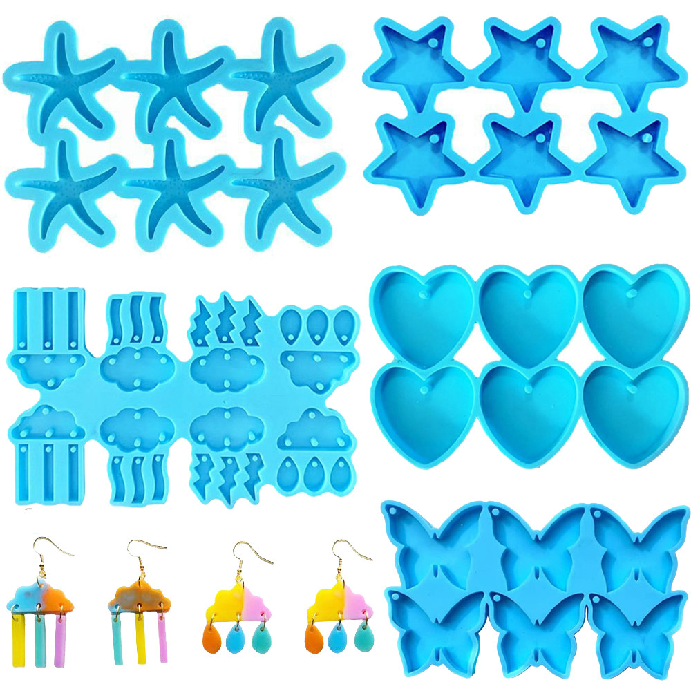 

Heart Love Moon Butterfly Star Silicone Molds Epoxy Resin Casting Mould For DIY Women Earrings Pendant Ring Jewelry Craft Supply