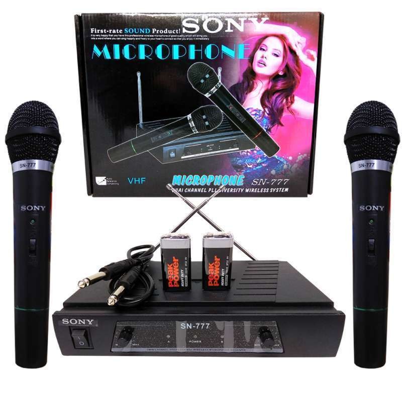 Microphone / Mic Wireless VHF SN-777 Dual Chanel Mic Wireless SN-777