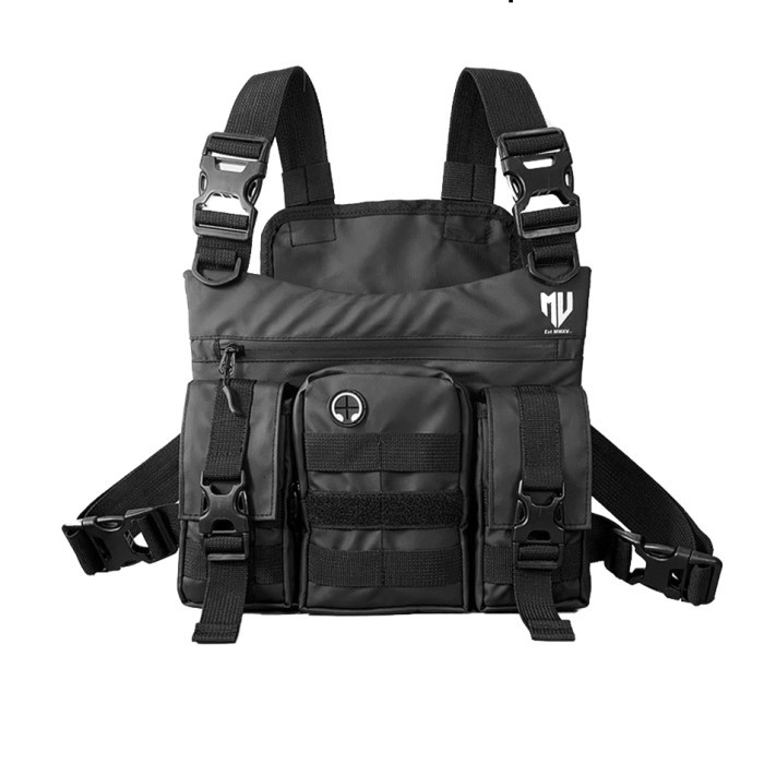 MIVVER | Chestbag Tas Dada Black Fire Waterproof - Hitam