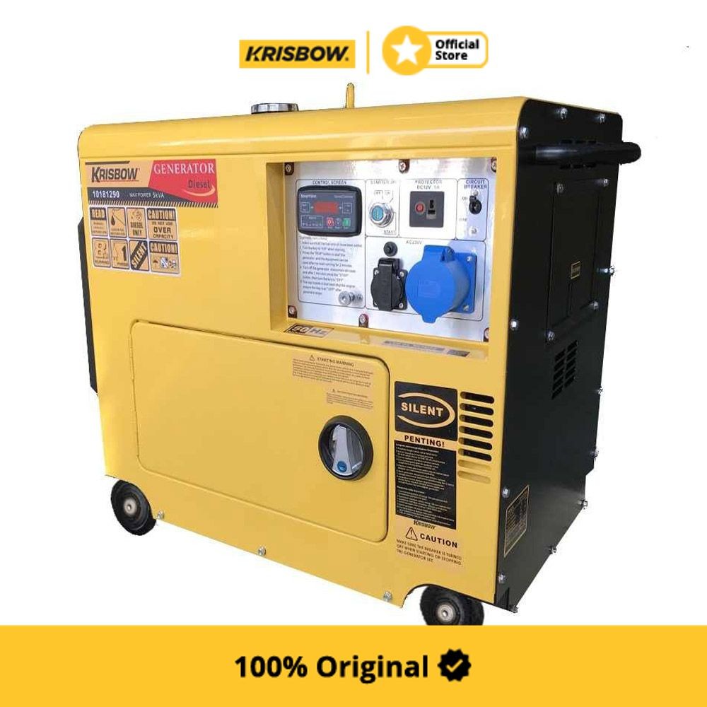 KRISBOW GENERATOR DIESEL HP 4000W 1 PH SILENT CWA KRPD40