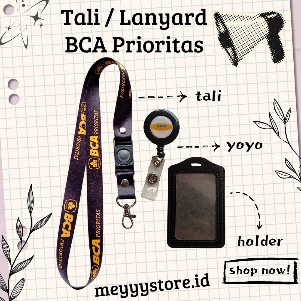 

READYYY Tali Gantungan ID CARD / Lanyard BCA PRIORITAS [STOCK MELIMPAH] Termurahhh Harga Grosir!