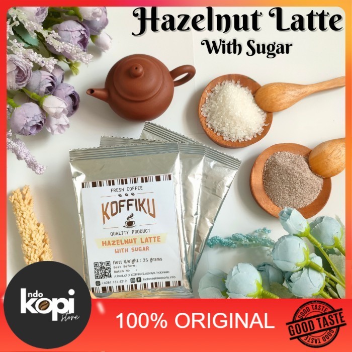 

KOFFIKU Kopi Instan Dengan Gula HAZELNUT LATTE With Sugar 25 gr Murah Enak Berkualitas Indokopistore