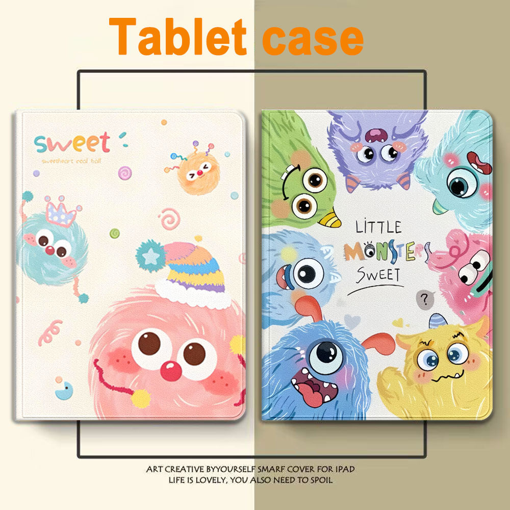 Casing iPad For Mini 4 5 Air1 ipad pro 2022 11inch iPad mini6 TPU Soft Side Cute Monster - themed Ta