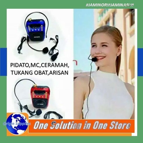 Portable Mic Microphone Karaoke Instruktur senam Sales Toa Mini Suara