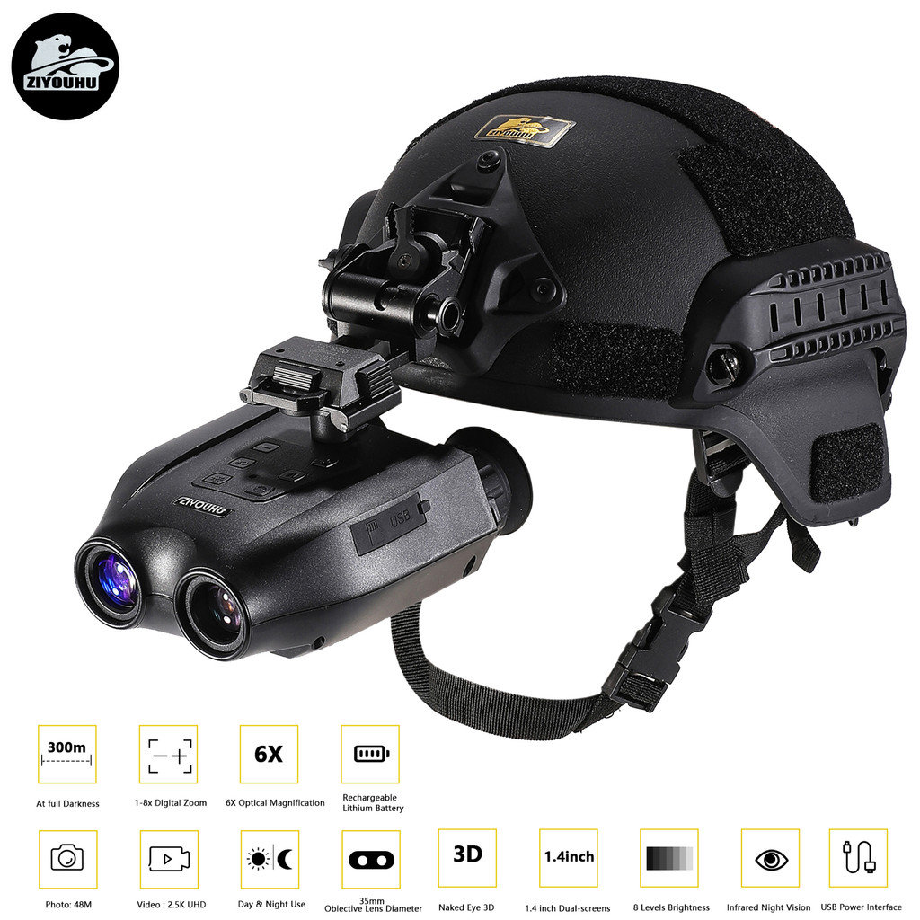 IR teropong 8X Digital Zoom, kamera Video HD 48MP 2.5K layar ganda untuk berkemah berburu fotografi 