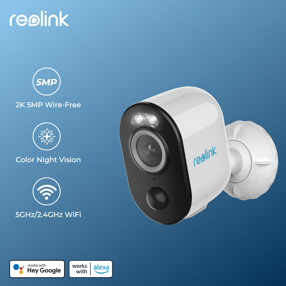 Reolink Argus Series Battery outdoor Camera 2.4G/5Ghz WiFi Camera 5MP Human/Car Detection 2-way Audi