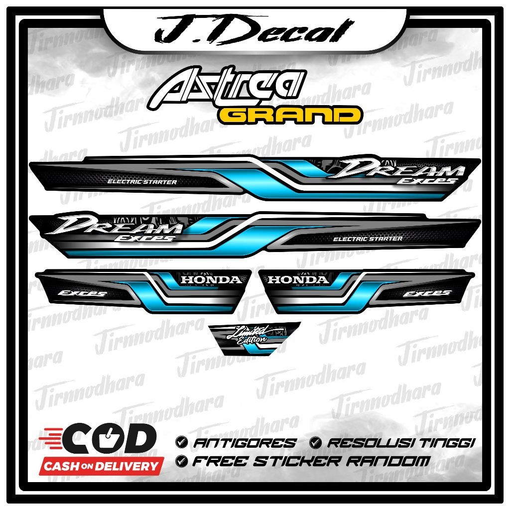 Striping Variasi Honda Astrea Grand Bulus Sabit Dream Exces