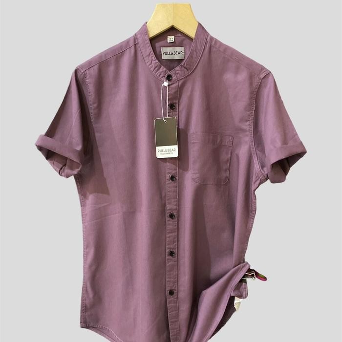 [P R O M O] Kemeja Pendek Sanghai Pull&bear | Kemeja Pendek Pria | Kemeja Pendek Polos | Bahan Katun