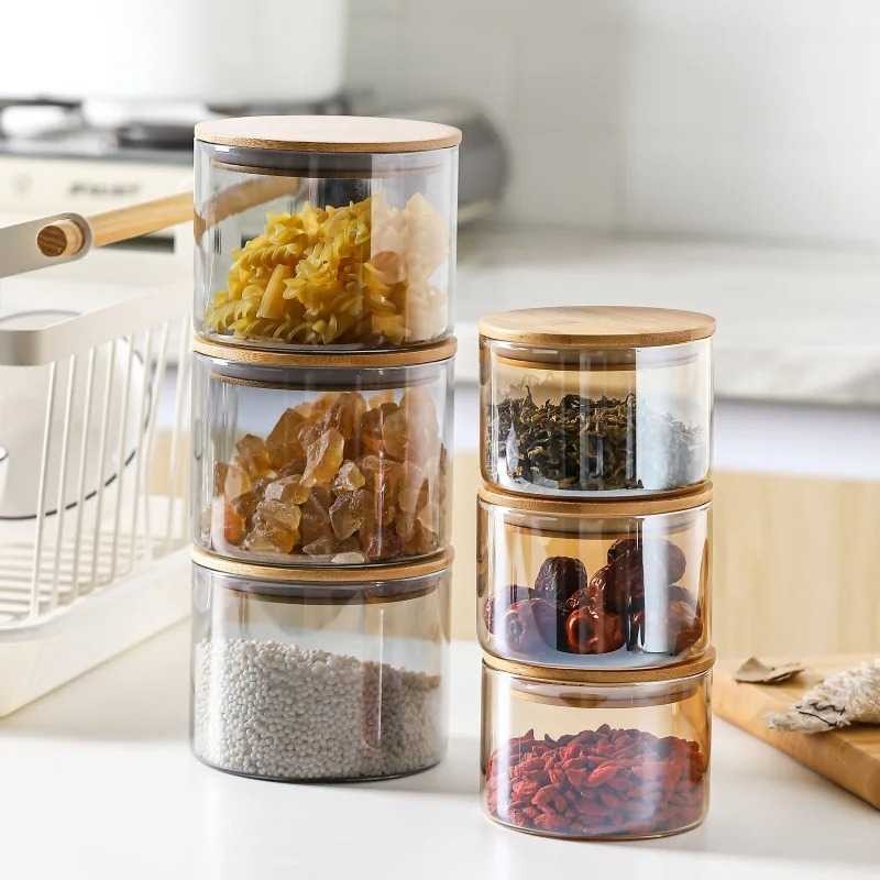 Toples Kaca Penyimpanan Mini Kue Kering Nastar Makanan Sealed Storage Glass Jar