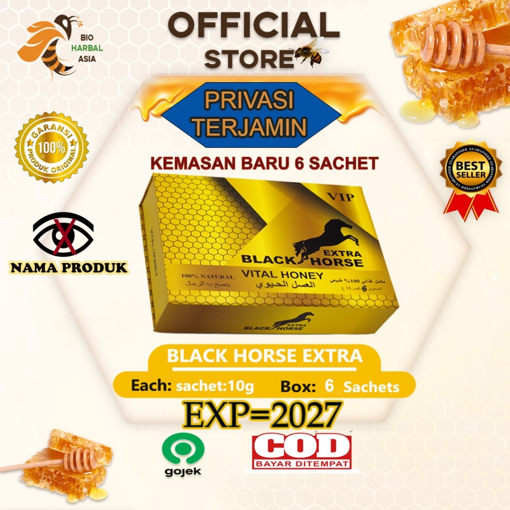 

Madu JOSS Vital honey Black Horse Extra 1 Box 6 Sachet
