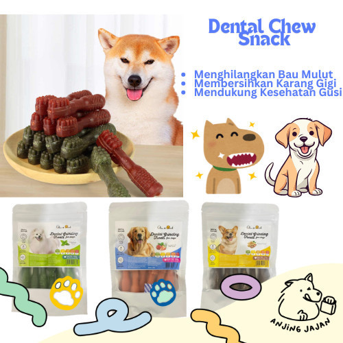Snack Dental Chew Anjing | Dental Toothbrush Anjing | Dental Stick Penghilang Bau Mulut Anjing | Den